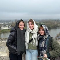 My friends and I at a châteaux in the Loire Valley of France